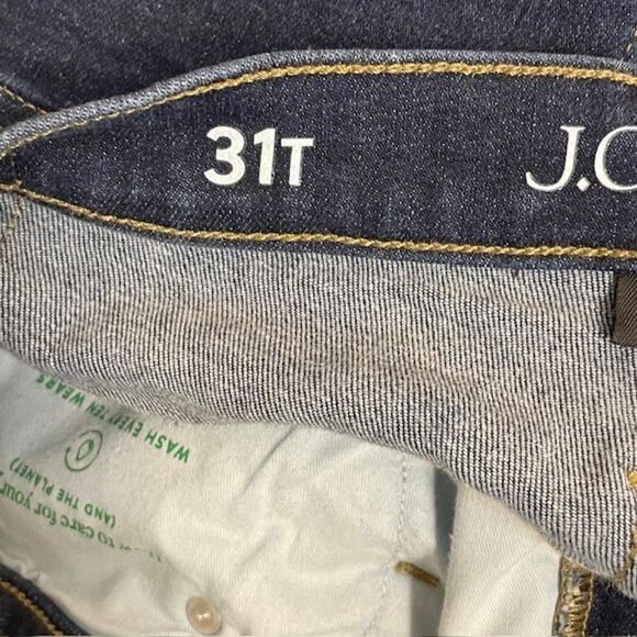 J. Crew 03 Bootcut RE-03-IDG Resin Rinse Dark Wash Denim Jeans Womens Tall 31 - Picture 7 of 10